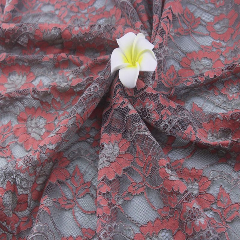 Lace Fabric Dress Scallop Edge Nylon for Women's Wear Wholesale Suppli 12